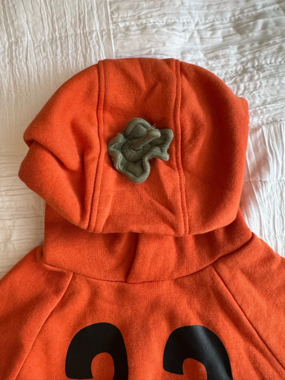 Orange Jack O’Lantern Hoodie Sweatshirt with Black Graphic for Halloween